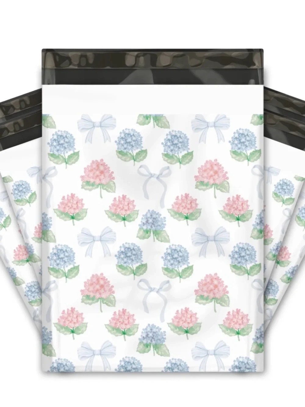 Floral Hydrangea Sealable Poly mailer Bags - 10X13 set of 25